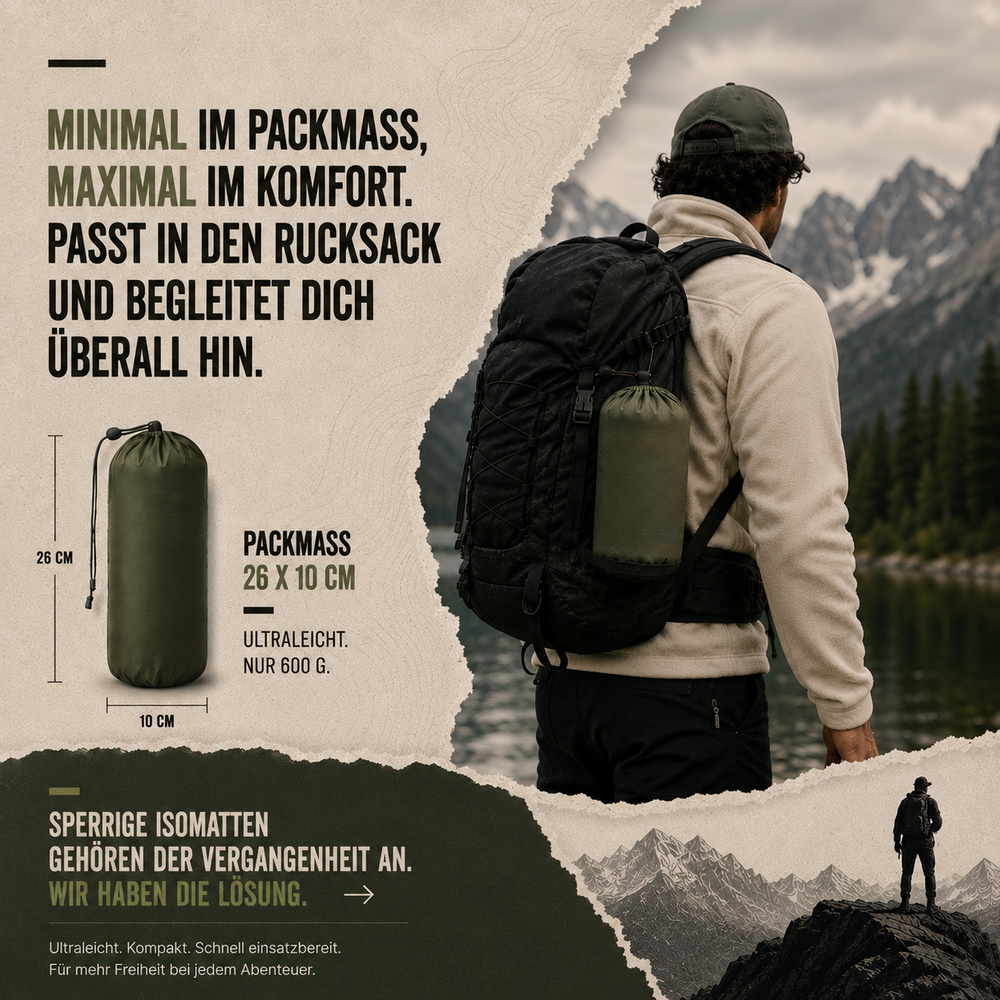 FALCON AirMat Isomatte als bequeme Liegematte am Strand