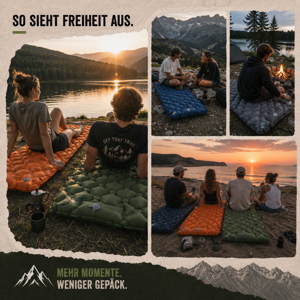 FALCON AirMat aufblasbare Camping-Isomatte für Festival und Outdoor