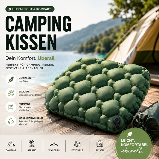 LUMORA - Aufblasbares Sitzkissen Tragbare Camping-Sitzauflage Wasserdicht Feuchtigkeitsbeständig